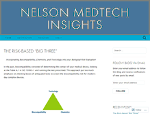 Tablet Screenshot of nelsonmedtechinsights.com